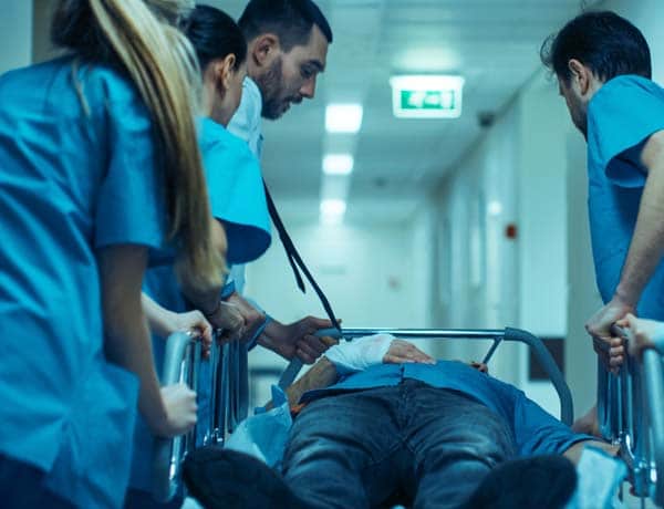 Man in hospital after a dog attack