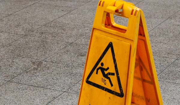 Warning Sign Slip and Fall
